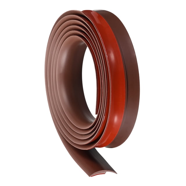 Unique Bargains Floor Transition Strip 6.6Ft 2 Meter Self Adhesive for Height 3mm Dark Brown
