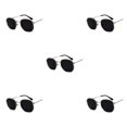 thumbnail image 3 of relayinert Fashionable Polarized Lens Small Square For Trendy Style Materials Silver black gray C1 5Set, 3 of 6