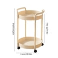 thumbnail image 3 of Table d'Appoint Étagère de Rangement Table Basse Table de Chevet Chariot de Rangement Support de Rangement Mobile pour Chambre Salon Bureau Assemblage Requis, 3 of 6