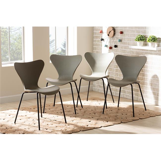 Baxton Studio Jaden Modern & Contemporary Dining Chair, Beige (Set of 4)