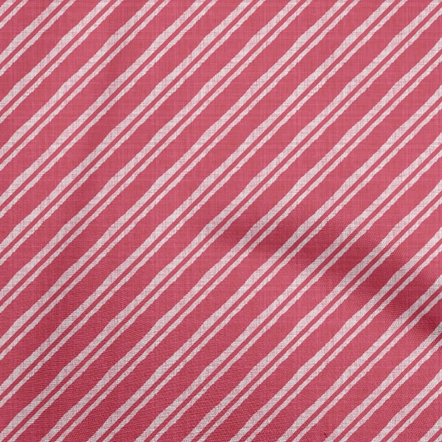 oneOone Polyester Spandex Pink Fabric Stripes Sewing Material Print Fabric By The Yard 56 Inch Wide