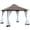 Café, variante sur Outsunny Pavillon de Jardin à Deux Niveaux 10 Pieds x 10 Pieds avec Auvent, Café