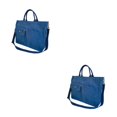 thumbnail image 2 of kurtrusly Style With Trendy And Spacious Tote Bag Fashionable And Versatile Messenger Bag navy blue 2Set, 2 of 6