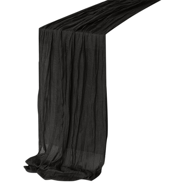 VogueV table runners 90x180cm long - Boho Dining Decor Black
