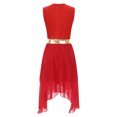 thumbnail image 2 of iiniim Robe de Danse Lyrique Brillante pour Femmes, Robe de Performance de Danse Ballet Moderne Contemporaine Rouge TG, 2 of 7