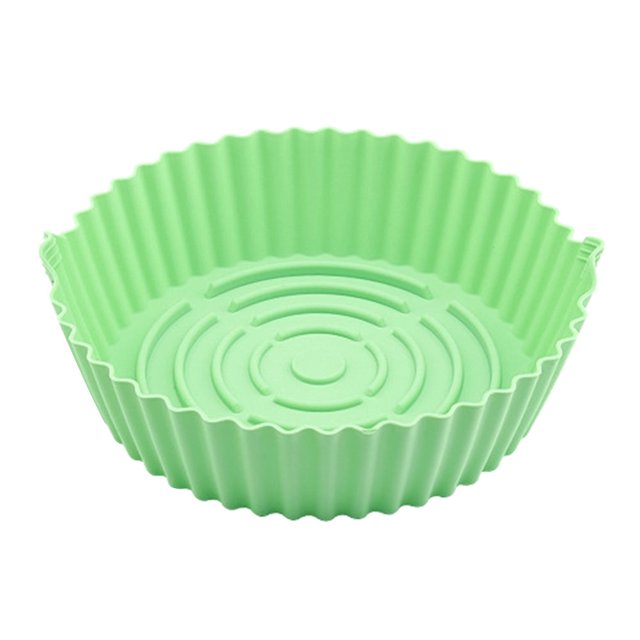 Poêle Antiadhésive pour Friteuse à Air Chaud Casserole en Silicone pour Friteuse à Air Doublure pour Friteuse à Air à Double Poignée