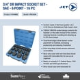 thumbnail image 2 of Jet 3/4-inch Drive, 16-Piece Regular SAE Professional Impact Socket Set, 6 Point, 610403, 2 of 3