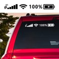 thumbnail image 3 of TopOne D-1916 Decorative Car Stickers Mobile Phone Signal Grid Pattern Motorcycle Body Decals Rear Glass Sticker, 3 of 8
