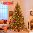 thumbnail image 2 of Costway 8 FT Artificial Christmas Tree with 1226 Branch Tips 410 Warm White LED Lights, 2 of 10