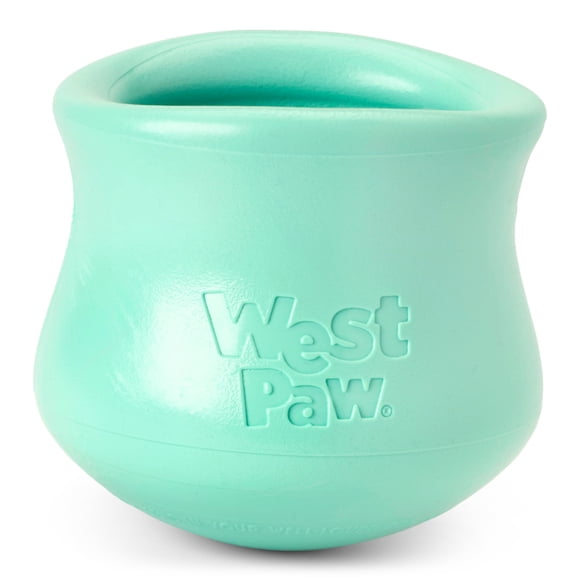 WEST PAW Zogoflex Limited Edition Toppl Treat Dispensing Dog Toy Puzzle - Interactive Chew Toys for Dogs - Dog Toy for Moderate Chewers Fetch Catch - Holds Kibble Treats Large 4"" Mint