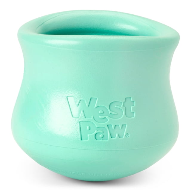 WEST PAW Zogoflex Limited Edition Toppl Treat Dispensing Dog Toy Puzzle - Interactive Chew Toys for Dogs - Dog Toy for Moderate Chewers Fetch Catch - Holds Kibble Treats Large 4"" Mint