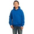 thumbnail image 1 of Gildan Boys Long Sleeve Front Pouch Pocket Hooded Sweatshirt. 18500B, 1 of 3