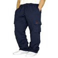 thumbnail image 1 of Mens Loose Cargo Pants Cual Drawstring Eltic Waist Wide Leg Athletic Sweatpants Outdoor Trousers, 1 of 3