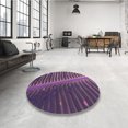 thumbnail image 4 of Ahgly Tapis d'Intérieur Lavable en Machine Carré Transitionnel Orchidée Violet, 8 Pieds Carré, 4 of 7