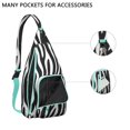 thumbnail image 4 of Rainbow Zebra Print Sling Bag - Colorful Abstract Zebra Stripes Crossbody Backpack for Women & Men, Modern Fashion Shoulder Bag (Cute Cartoon Zebra Pattern, Water-Resistant & Lightweight), 4 of 4