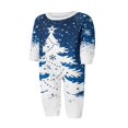 thumbnail image 2 of Family Matching Christmas Pajamas Set   Snowflake Tree Print Long Sleeve Tops Long Pants for Parents Kids, 2 of 8