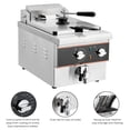 thumbnail image 2 of Commercial Deep Fryer,Dual 8L Commercial Countertop Fryer - 1800W Stainless Steel with Removable Basket, Drain Valve & Timer, Adjustable Temp Control for Restaurants & Home Use, 2 of 6