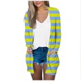 thumbnail image 1 of Pisexur Veste pour Femmes, Cardigans à devant Ouvert, Manteaux Trench, Vestes d'Automne, Mode Féminine Décontractée, Chemise Imprimée à Manches Longues, Cardigan, 1 of 5