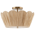 thumbnail image 1 of Bouclair Natural Raffia Scalloped Ceiling Lamp, 1 of 3