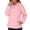 Pink, variant on Rain Jackets for Women Waterproof Solid Lightly Half Zipper Outdoor Raincoat Casual Fall Hooded Jackets with Pockets Fashion Trench Coats Travel Camp Loose Windbreaker for Mountain Ski Sports