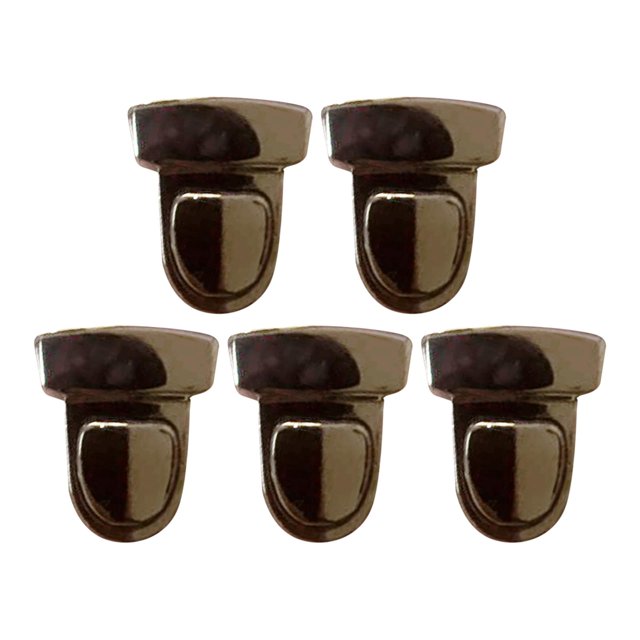 Tuck Lock Clasp Purse Buckle Fasteners Wallet Buckle Purse Metal Clasp Locks for DIY Craft Wallets Bag Handbags Making 5Pcs Black