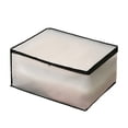 thumbnail image 1 of TopLLC Folding Plastic Storage Box For Storage Under The Bed Odorless Material Moistureproof Trash Can Suitable For Pillows Coats Blankets White Translucent, 1 of 1