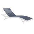 thumbnail image 2 of Modway Glimpse Modern Aluminum Patio Chaise Lounge Chair in Navy (Set of 2), 2 of 6