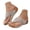 Grey, variant on Women's Slip On Thong Sandals Comfortable Wedge Flip Flops Breathable Clip Toe Non Slip Platform Beach Sandal Brown Size 9.5