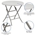 thumbnail image 2 of 32'' Round Granite White Plastic Folding Table, 2 of 9