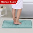 thumbnail image 2 of DJN Up to 30% Off Carpet Bathroom Absorbent Floor Mat Kitchen Mat Entry Bathroom Non Slip Foot Mat Memory Sponge Door Mat Door Mat Bedroom Rug Absorbent Shower Mat polyester Mint Green D, 2 of 6