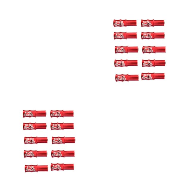 serony 10 Pcs Embouts de Câble de Frein Professionnels Alliage d'Aluminium Multicolores Résistants à l'Usure Changement Universel de Vitesses Sport Rouge 2 Ensembles
