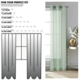 thumbnail image 4 of Mainstays Windowpane Sheer Window Curtains Panel Pair, Set of 2, White, 38" W x 84" L, 4 of 7