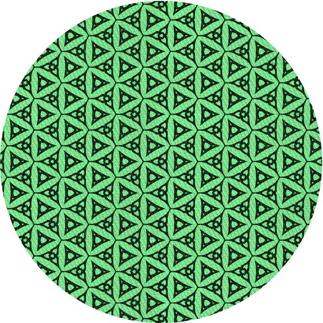 Ahgly Company Machine Washable Indoor Square Transitional Deep Emerald Green Area Rugs, 3' Square