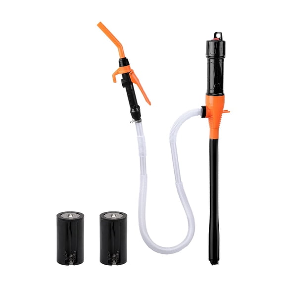 yuksok Portable Transfer Pump Electric Siphon Pump for Gas Riding Mower Orange
