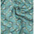 thumbnail image 1 of Soimoi Green polyester Crepe Fabric Crabs Ocean Print Sewing Fabric Yard 42 Inch Wide, 1 of 6