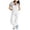 White, variant on Moxiu Womens Overalls Denim Bib Overalls Barrel Leg Adjustable Strap Straight Leg Baggy Jean Pants Jumpsuits with Pockets 2025 Dark Blue,S