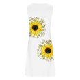 thumbnail image 5 of Penkiiy Robes de Printemps pour Femmes 2024 Décontractées Imprimées Amples Couleur Unie Col Rond Tempérament Élégantes Robes Dos Nu S Blanc, 5 of 5