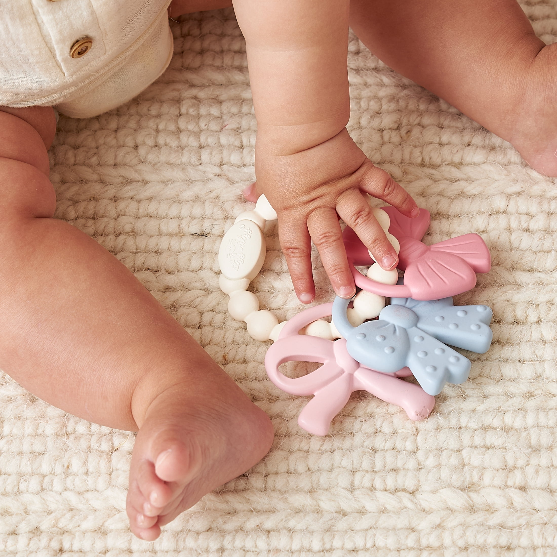 Itzy Ritzy Itzy Trio Bows Baby Teether Toy, Multicolor, 1 Count