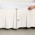 thumbnail image 3 of Unique Bargains Polyester Bed Skirt Elastic Wrap Around Dust Ruffle 15' Drop, 3 of 9