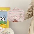 thumbnail image 4 of Sac à Fermeture Éclair de Maquillage simple et Populaire, Grande Capacité de Rangement, Rose, 4 of 6