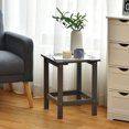 thumbnail image 2 of Costway Patio 15" End Side Coffee Table Square Wooden Slat Garden Deck Gray, 2 of 10