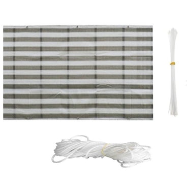 tredstone Filet d'Ombrage pour Balcon Écran d'Intimité de Balcon Couverture Clôture Pare-Vent Résistant aux Intempéries pour Extérieur Cour Arrière Patio Gris Pâle