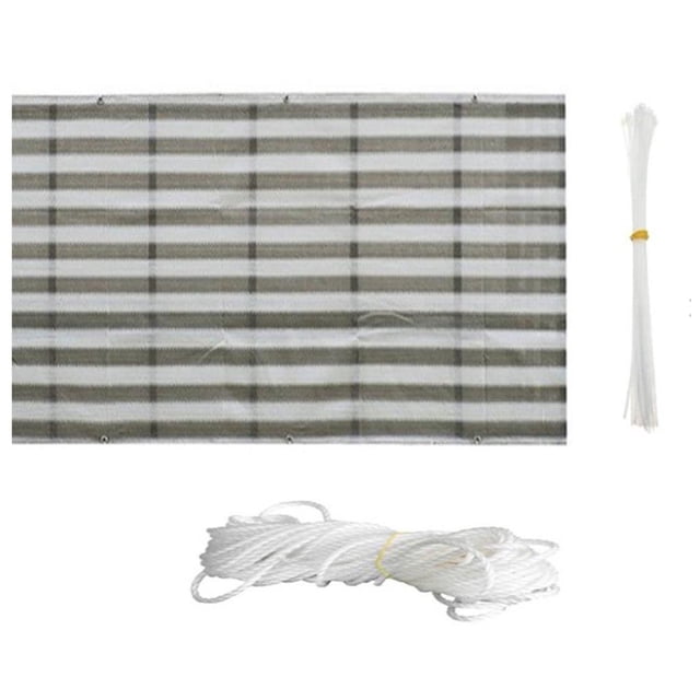 fastboy Balcony Shade Net Balcony Privacy Screen Cover Weather-Resistant Fence Windscreen for Outdoor Backyard Patio Light Grey