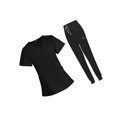 thumbnail image 4 of facefd Female Scrub Set Nurse v neckline Machine Washable Short Sleeves Suit S Black, 4 of 8