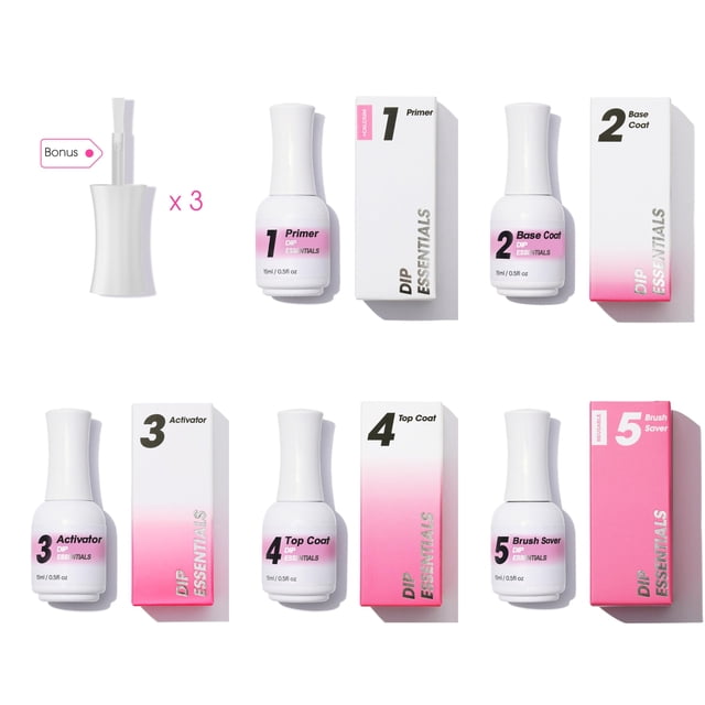 NAGAIA Premuim Nail Dipping System, Dip Essential Liquid Set, All In One Dip Liquid Kit, Home & Salon Nail Dipping Manicure, Air Dry Dip Powder Syste