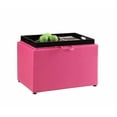 thumbnail image 4 of Convenience Concepts Designs4Comfort Pouf de Rangement d'Appoint en Similicuir Rose, 4 of 6