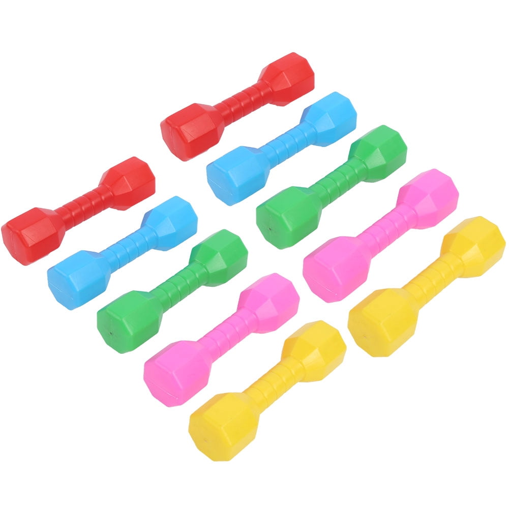 Children Fitness Dumbbell,10Pcs Children Toy Dumbbell Kid Plastic Dumbbell Kid Dumbbell Meticulously Designed