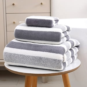 Feltree Luxury 3-Piece Spa Towel Set: Bath Sheet, Hand Towel & Wash Cloth (180x90cm, 100x50cm, 30x30cm) - Soft Absorbent Polyester, Gift Ready