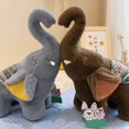 thumbnail image 4 of Plush Stuffed Toys Cartoon Elephant Doll Early Educational Development Toy  Gray 40cm, 4 of 8