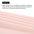 thumbnail image 4 of Unique Bargains Double Sided Color Flower Wrapping Paper Pink+White 22.8'x22.8' Waterproof 10 Pack, 4 of 5